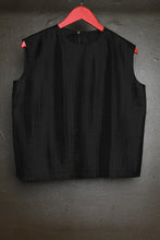 Load image into Gallery viewer, Black Pleated Tuxedo Vest
