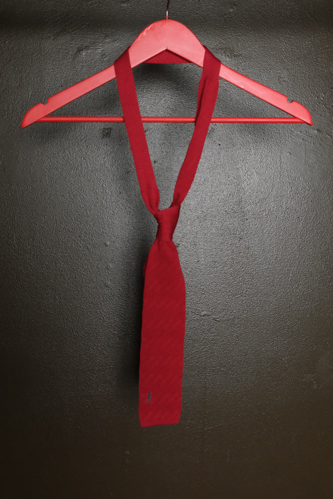 Yves Saint Laurent Red Knit Tie