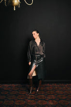 Load image into Gallery viewer, Gianfranco Ferre Leather Tie Skirt

